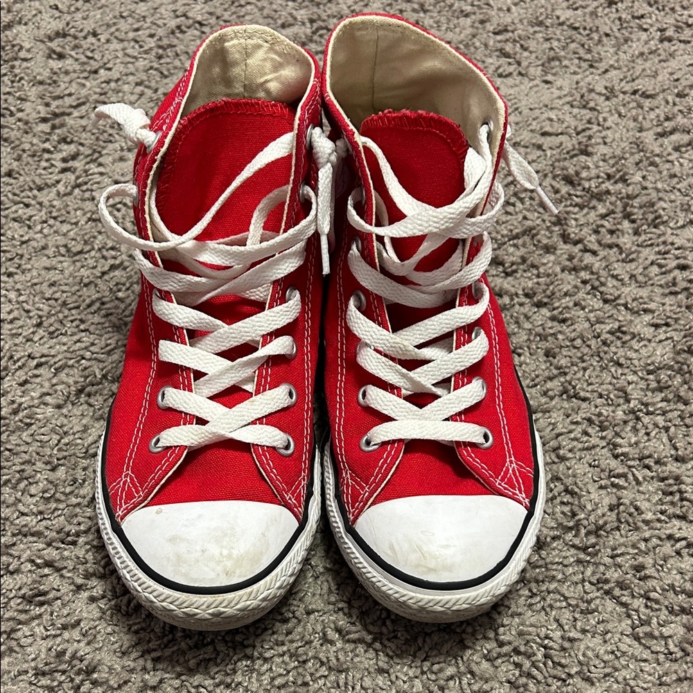 Converse Kids Red High-Top Sneakers